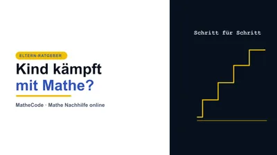 Illustration: Eltern unterstützen ihr Kind Schritt für Schritt in Mathe