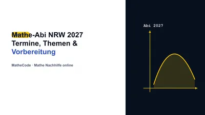 Illustration zum Thema Mathe-Abi NRW 2027: Termine, Themen & Vorbereitung