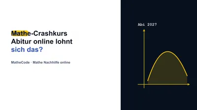 Illustration zum Thema Mathe-Crashkurs Abitur online: lohnt sich das?